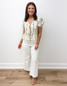 What Do I Do Floral Blouse Top