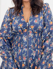 Load image into Gallery viewer, Little Out Of Tune Zippered Floral Mini Dress