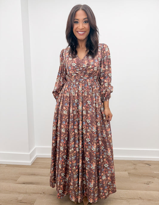 Waiting All Day Floral Maxi Dress