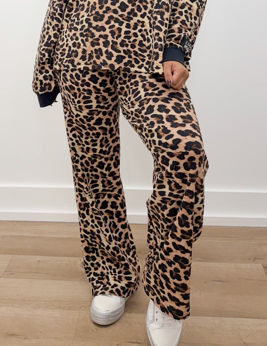 Lulu Mac Waffle Pants in Leopard