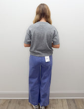 Load image into Gallery viewer, Seen You Lightweight SS Crop Sweater in Charcoal