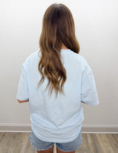 Load image into Gallery viewer, Lulu Mac Stripes Logo SS Tee in Chambray