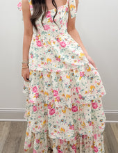 Load image into Gallery viewer, Let's Go Floral Print Tiered Maxi Dress