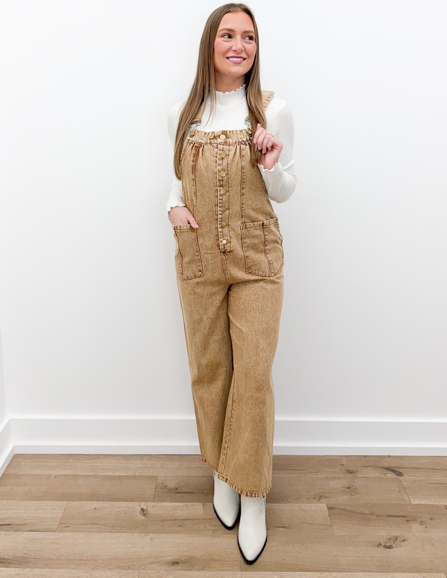 Once A Time Denim Overall Button Down