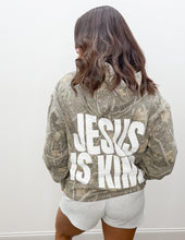 Load image into Gallery viewer, 'Jesus Is King' Hoodie in Camo