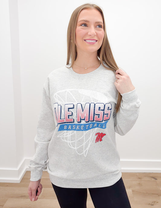 Ole Miss Hoops Crewneck Sweatshirt