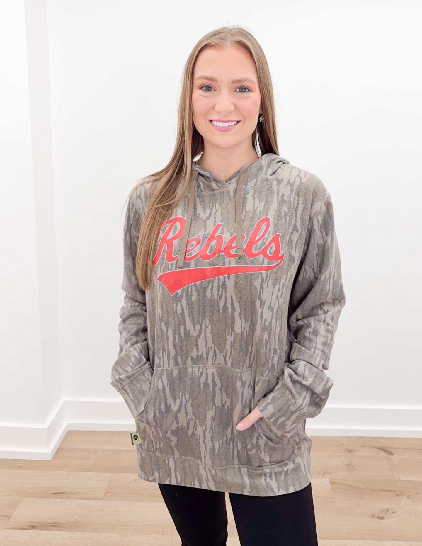 Rebels Script Mossy Oak Hoodie
