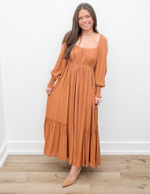 Load image into Gallery viewer, You Never Know Gathered LS Maxi Dress