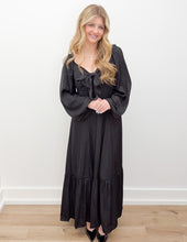 Load image into Gallery viewer, You Got Me Bow Satin Maxi Dress