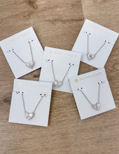 Load image into Gallery viewer, Kendra Scott Heart Letter K Necklace in Silver/Ivory MOP