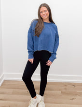 Load image into Gallery viewer, Peaceful Day Denim Wash Open Back Layering Top