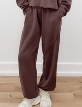 Load image into Gallery viewer, Just Because Soft Air Scuba Wide Leg Pants in Chocolate
