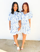 Load image into Gallery viewer, Love Story Floral Print Puffed Sleeve Dress
