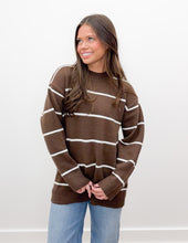 Load image into Gallery viewer, Last Thing To Do LS Top in Brown/Ivory