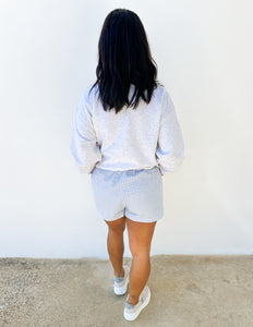 Versatile Boutique Embroidered Sweatshirt in Ash Gray