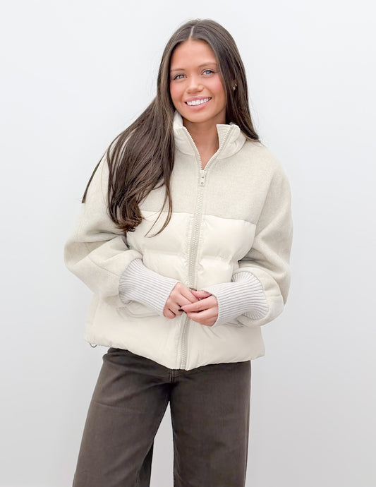 Notice Me Oversized Puffer Crop Jacket