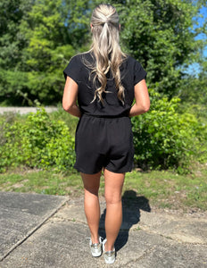 Putting Sugar on Me Ribbed Shorts Black