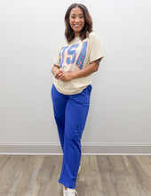 Load image into Gallery viewer, I Know You Care Terry Sweatpants in Royal