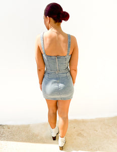 Why Can't That Be Me Denim Crop Top