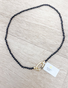 Kendra Scott Emery Beaded Necklace in Gold/Black Agate
