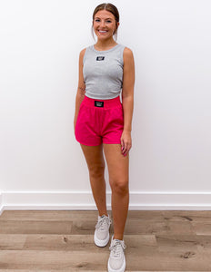 Lulu Mac DD Solid Sport Grey Tank Tops
