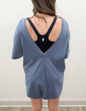 Load image into Gallery viewer, Free People Hot Shot Tee Romper Coddy in Skyline