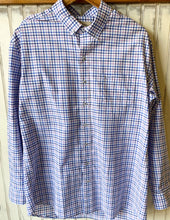 Load image into Gallery viewer, Coastal Cotton Woven Check LS Dress Shirt Red White And Blue