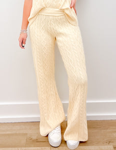 Southern Shirt Women's Comfy/Cozy Sweater Pants in Parchment