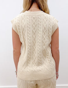 Southern Shirt Women's Comfy/Cozy Sweater Vest in Parchment