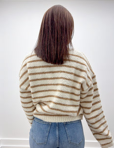Keep Your Head Up Basic Striped Knit Sweater