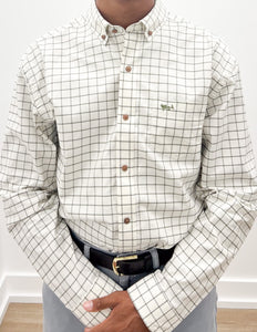 Coastal Cotton Woven Sport Shirt in Cypress