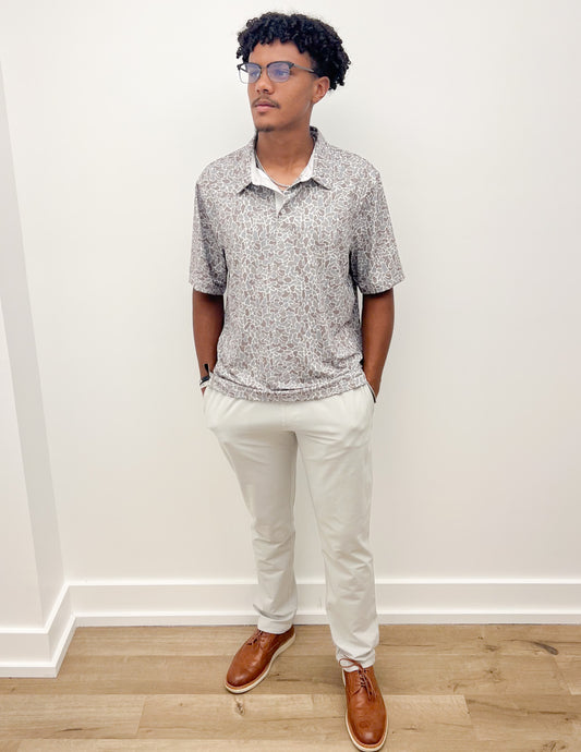 Southern Shirt Men's Hunters Hideaway Printed Polo in Ridgeline