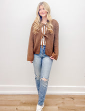 Load image into Gallery viewer, It&#39;s Time To Go Front Tie Knit Sweater Top