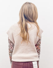 Load image into Gallery viewer, I Need To Know Sweater Vest with Side Slit in Heather Beige