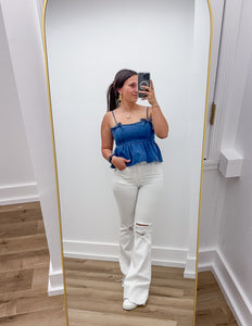 Erin Bow Detail Denim Top