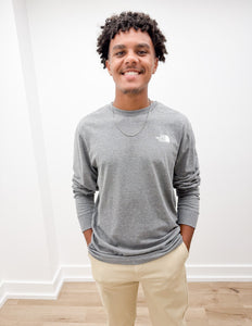 The North Face Men’s Evo Box NSE Reg LS Tee in TNF Mid Grey