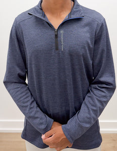 Vineyard Vines Sankaty Quarter Zip in Nautical Navy