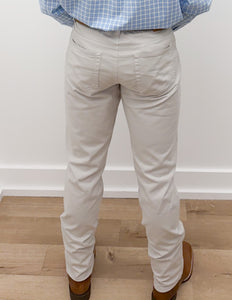 Coastal Cotton Stone Grey Stretch Twill Five Pocket Pants