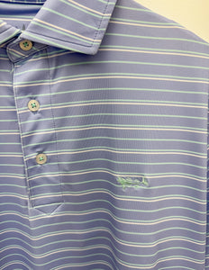 Coastal Cotton Wake Blue Yarn Dyed Polo
