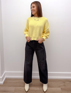 Famous Friends Barrel Twist Jeans in Black
