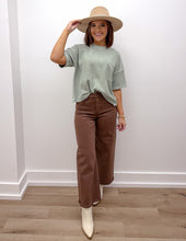 Load image into Gallery viewer, In Trouble Now Tummy Control Hight Rise Crop Jeans