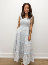 Load image into Gallery viewer, Decides To Love Disty Flower Printed Smocking Ruffle Dress