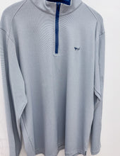 Load image into Gallery viewer, Coastal Cotton Performance Stripe Quarter Zip in Navy