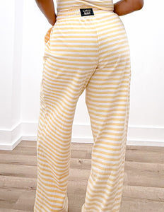 Lulu Mac Stripe Pants in Yellow