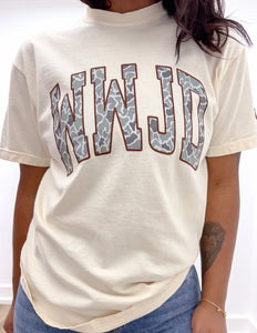 Addyson Nicole Company WWJD Camo Print in Ivory