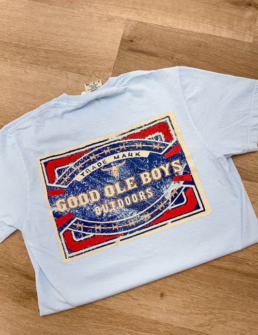 Good Ole Boys Outdoors Match Box Vintage SS Tee Chambray