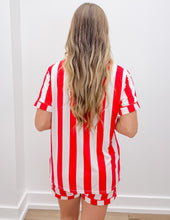 Load image into Gallery viewer, Lulu Mac Pajama Set in Red Stripe