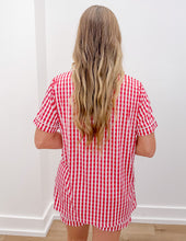 Load image into Gallery viewer, Lulu Mac Pajama Set in Red Gingham
