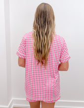 Load image into Gallery viewer, Lulu Mac Pajama Set in Pink Gingham
