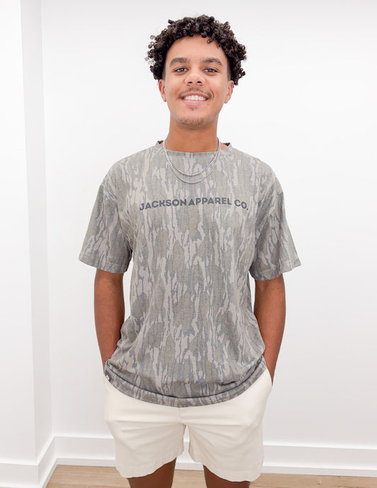 Jackson Apparel Co Bottomland Camo with Charcoal Ink